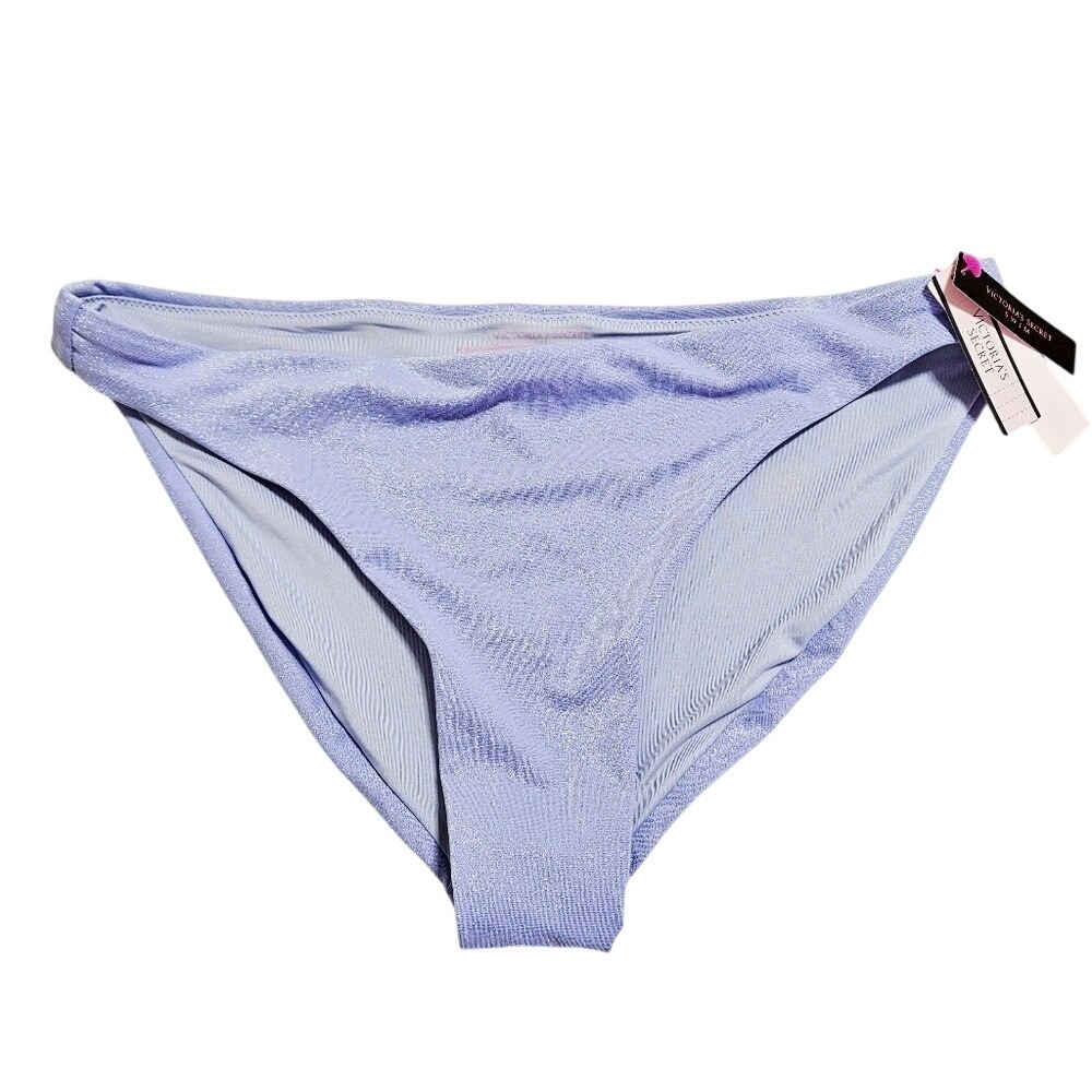 Victoria's Secret NWT Womens Bikini Swim Bottom Brazilian V Cut Purple L Beach